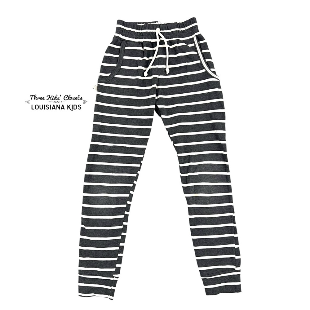 Childhoods 8/9Y Grey Striped Jogger Pants Sweatpants